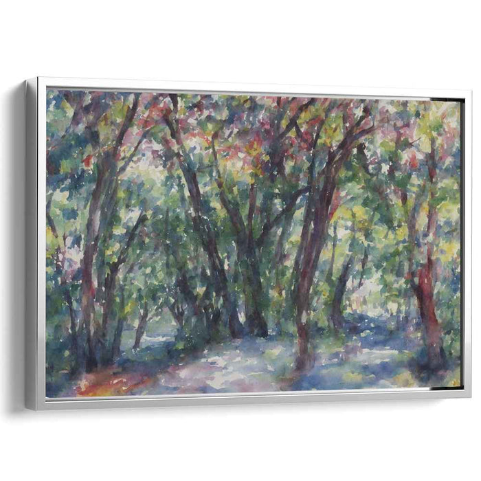 Tranquil Forest Reverie: A Serene Watercolor Forestscape