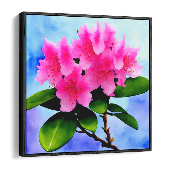 Pink Petal Impression: Impressionist Pink Rhododendron Canvas Art Print