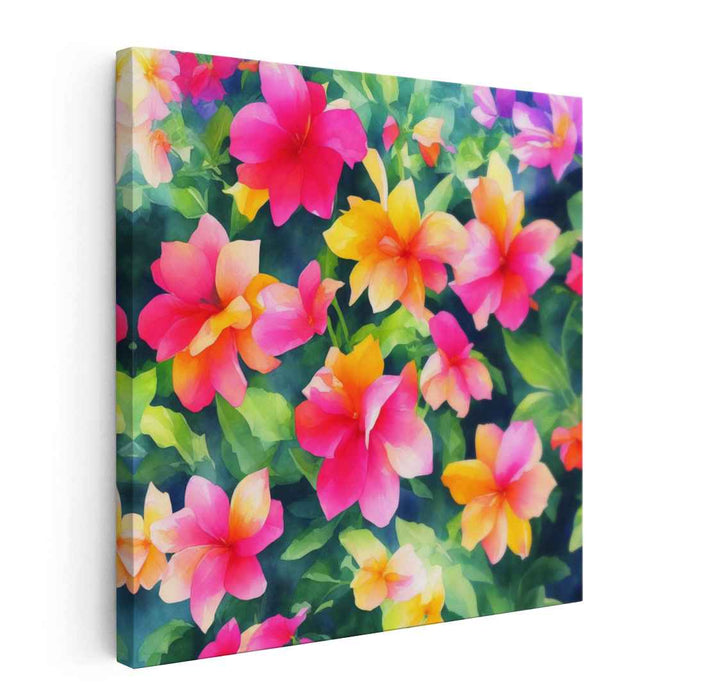 Watercolor Tropical Flowers #004