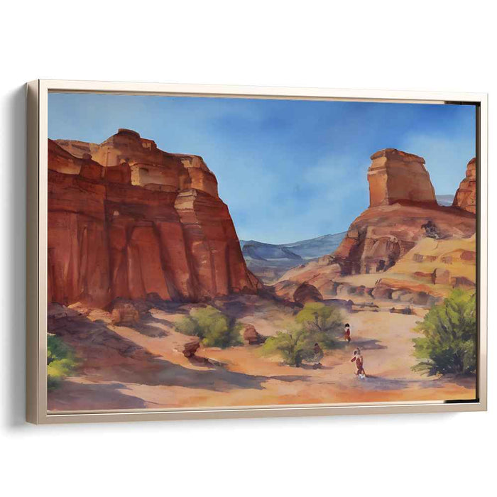 Realm of Brushstrokes: A Realistic Landscape Canvas Art Print