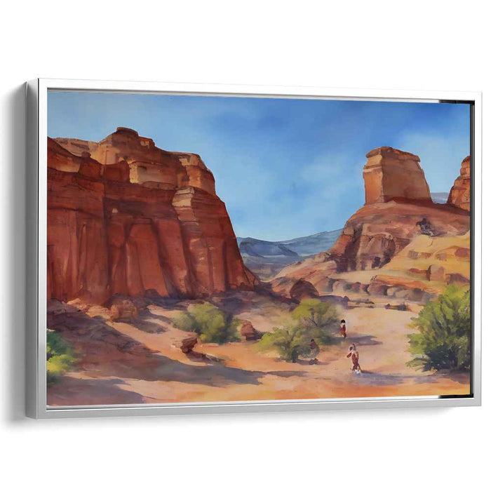 Realm of Brushstrokes: A Realistic Landscape Canvas Art Print