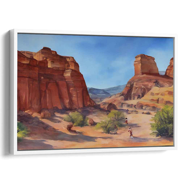 Realm of Brushstrokes: A Realistic Landscape Canvas Art Print