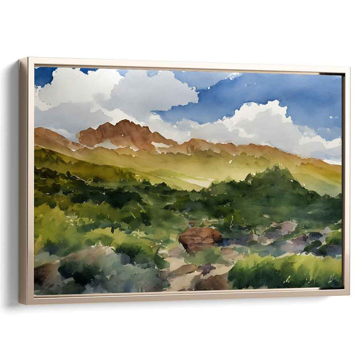 Aquatic Elegance: Watercolor Canvas Art Print