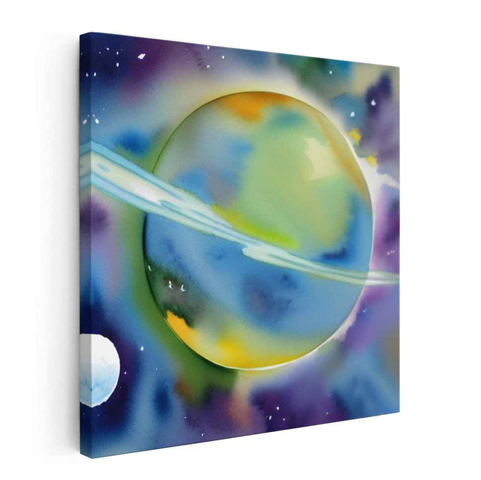 Cosmic Whispers Wanderlust: A Serene Journey Through Space Canvas Art