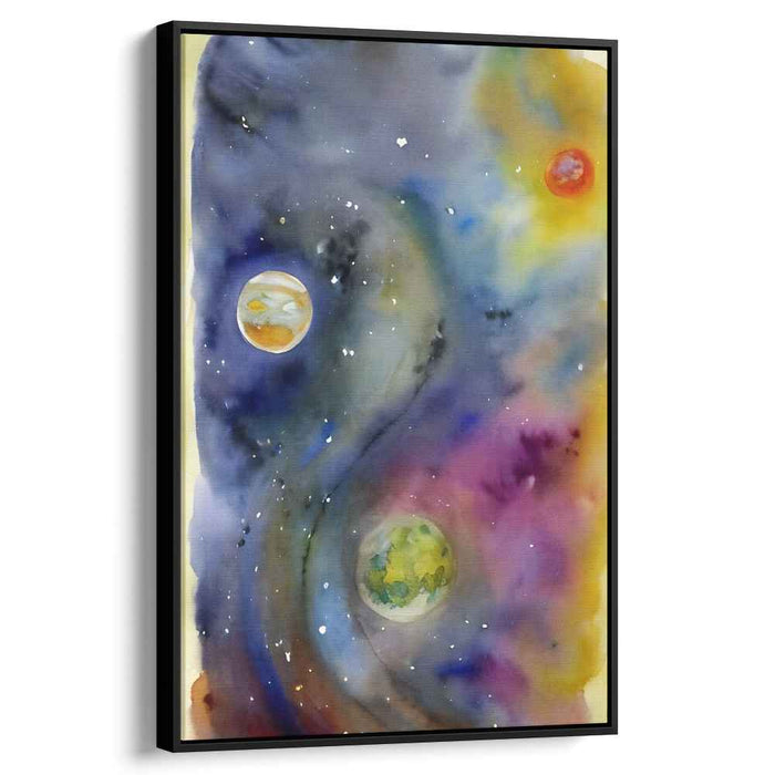 Celestial Garden: Watercolor Cosmos Landscape