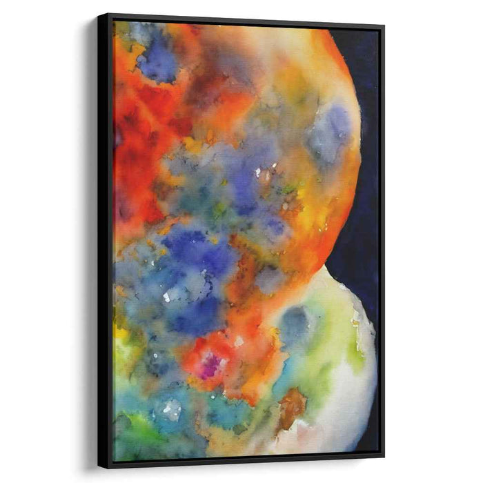 Aquatic Emotions: Abstract Expressionist Watercolor Canvas Art Print