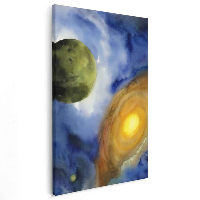 Cosmic Ripples Dance Away: A Vision of the Universe in Watercolor