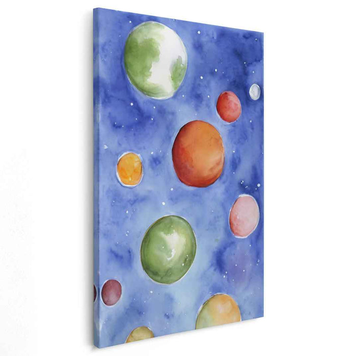 Cosmic Whispers in Watercolor Bliss: A Serene Journey through the Cosmos Watercolor Art
