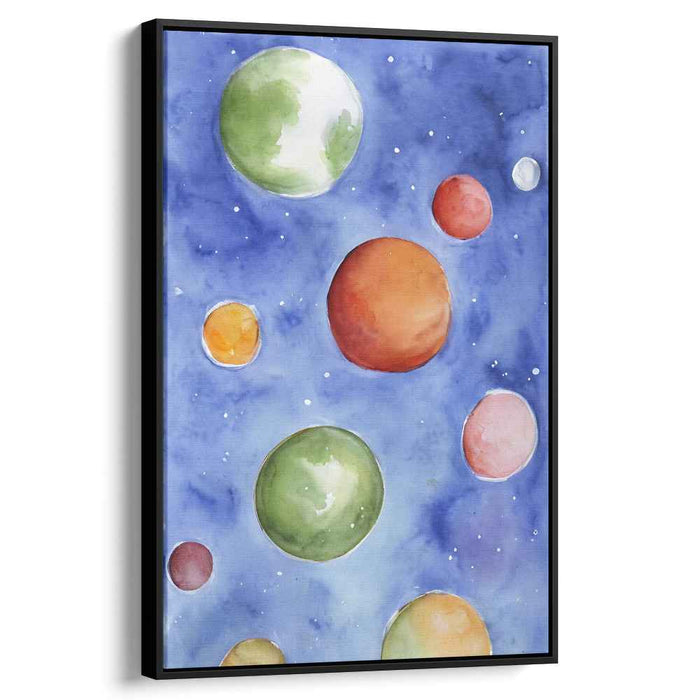 Cosmic Whispers in Watercolor Bliss: A Serene Journey through the Cosmos Watercolor Art
