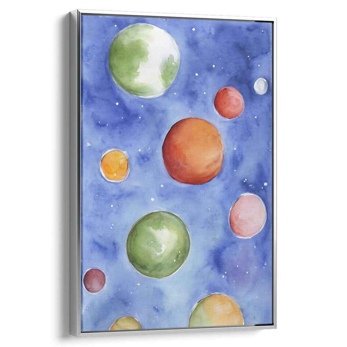Cosmic Whispers in Watercolor Bliss: A Serene Journey through the Cosmos Watercolor Art