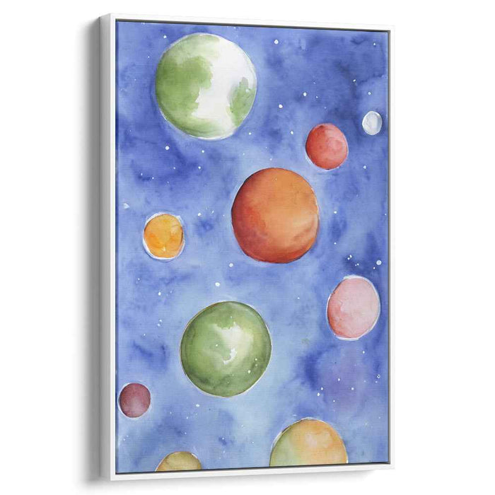 Cosmic Whispers in Watercolor Bliss: A Serene Journey through the Cosmos Watercolor Art