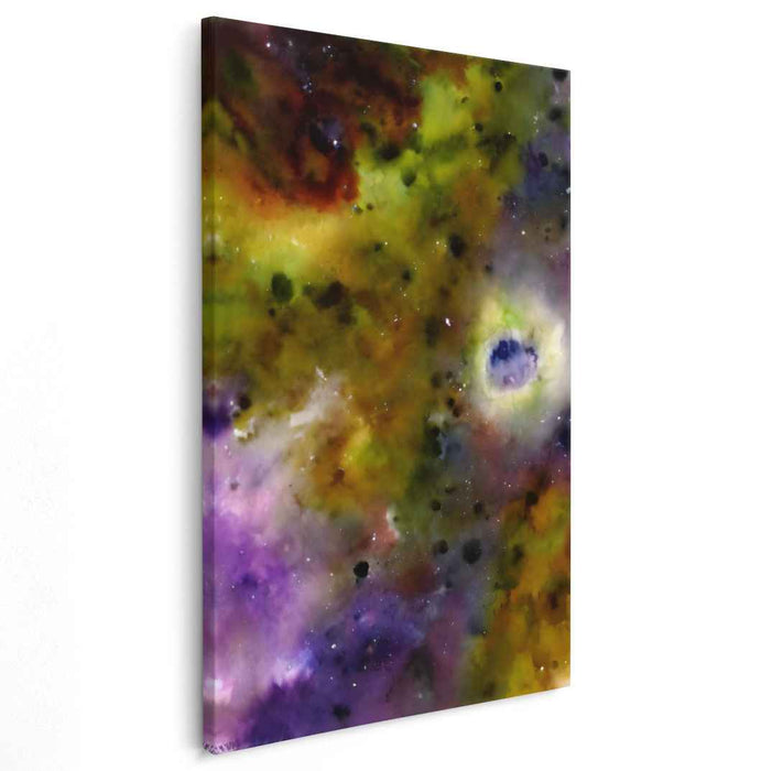Celestial Serenity Dance: Abstract Cosmic Beauty Canvas Art Print