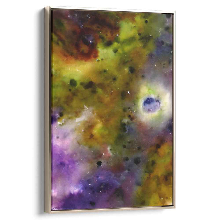 Celestial Serenity Dance: Abstract Cosmic Beauty Canvas Art Print