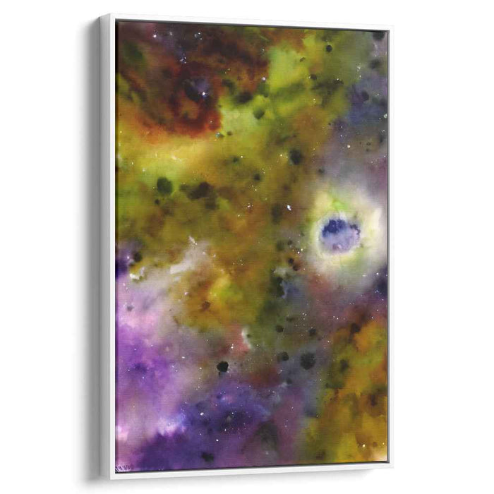 Celestial Serenity Dance: Abstract Cosmic Beauty Canvas Art Print
