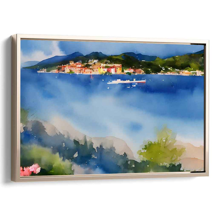 Tranquil Palette: Serene Watercolor Landscape