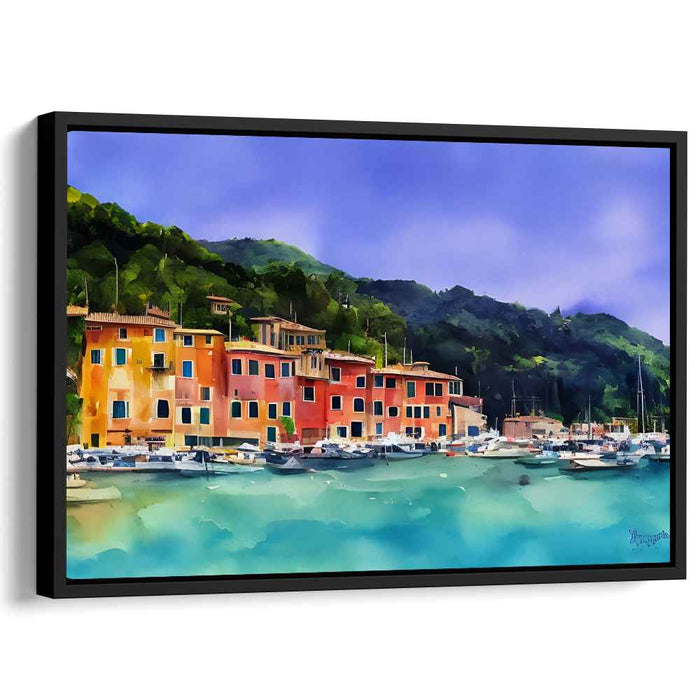 Liquid Illusions: Vibrant Watercolor Seascape Canvas Art