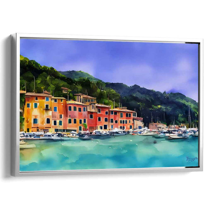 Liquid Illusions: Vibrant Watercolor Seascape Canvas Art