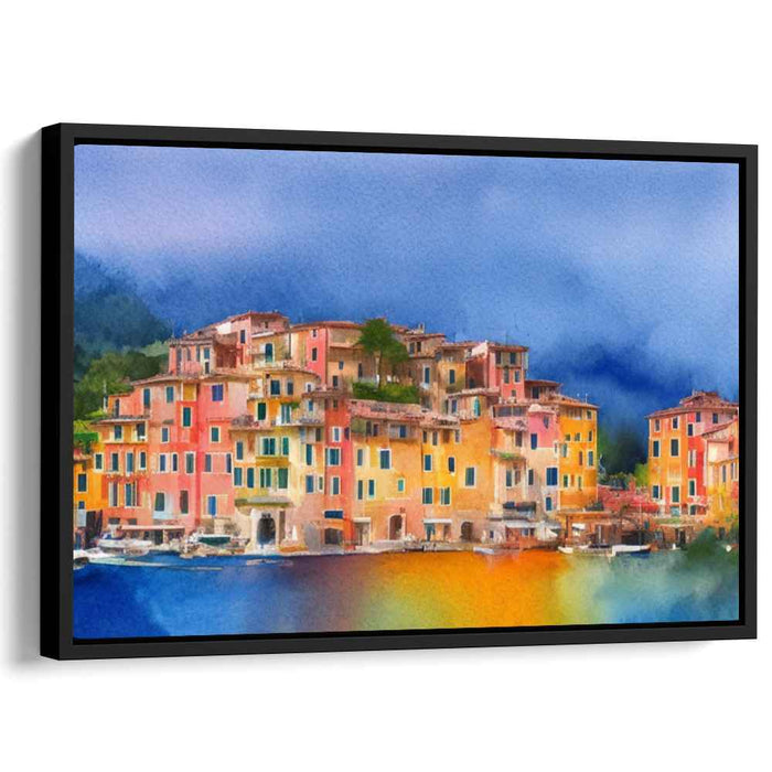 Seaside Watercolor Village: Coastal Village in Watercolor