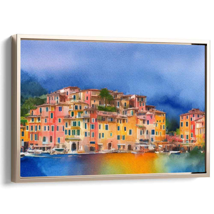 Seaside Watercolor Village: Coastal Village in Watercolor