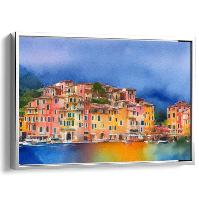 Seaside Watercolor Village: Coastal Village in Watercolor