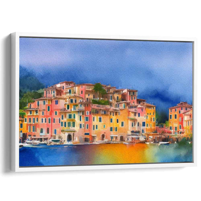Seaside Watercolor Village: Coastal Village in Watercolor