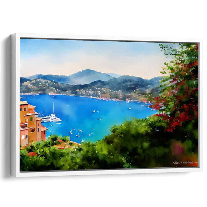 Portside Impressions: Impressionist Harbor View Canvas Art Print