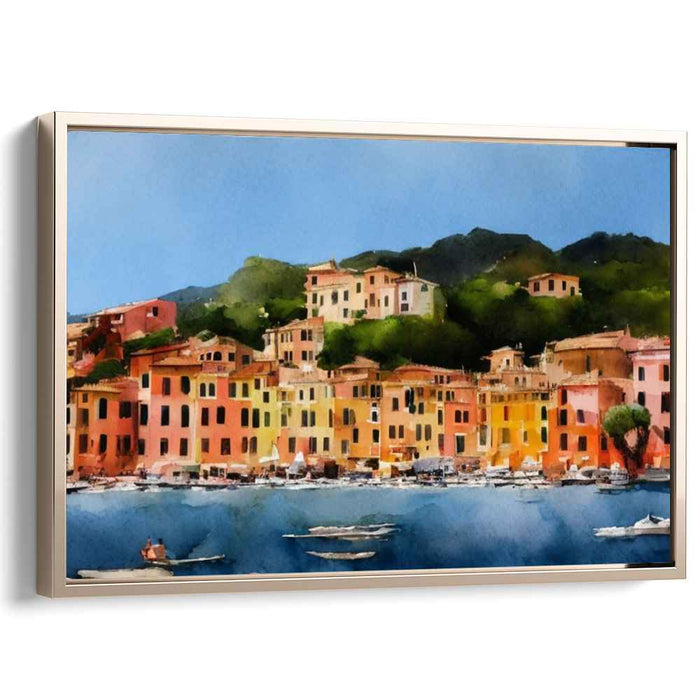 Aqua Dreamscape Village: Watercolor Village by the Sea