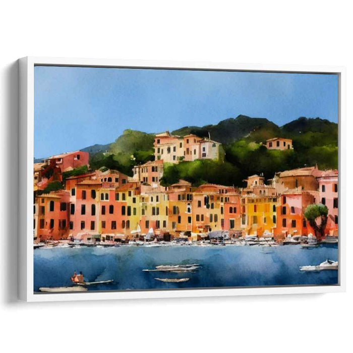 Aqua Dreamscape Village: Watercolor Village by the Sea