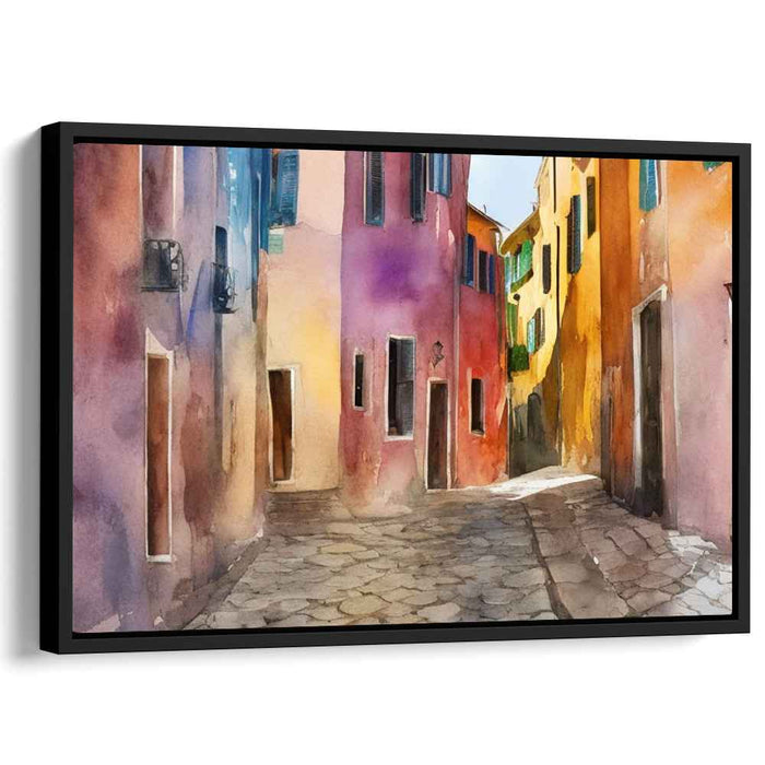 Pastel Village Visions: Watercolor European Village Scene
