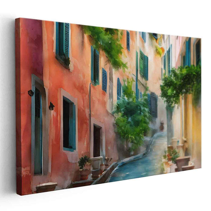 Watercolor Portofino Streets #131