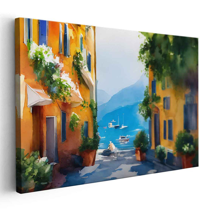 Watercolor Portofino Streets #132