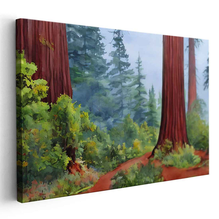 Zen Woods Essence: A Tranquil Forest Landscape Canvas Art