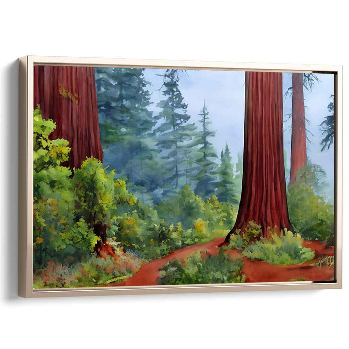 Zen Woods Essence: A Tranquil Forest Landscape Canvas Art