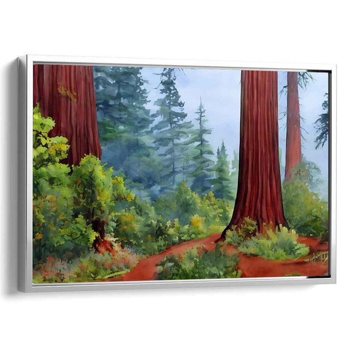 Zen Woods Essence: A Tranquil Forest Landscape Canvas Art