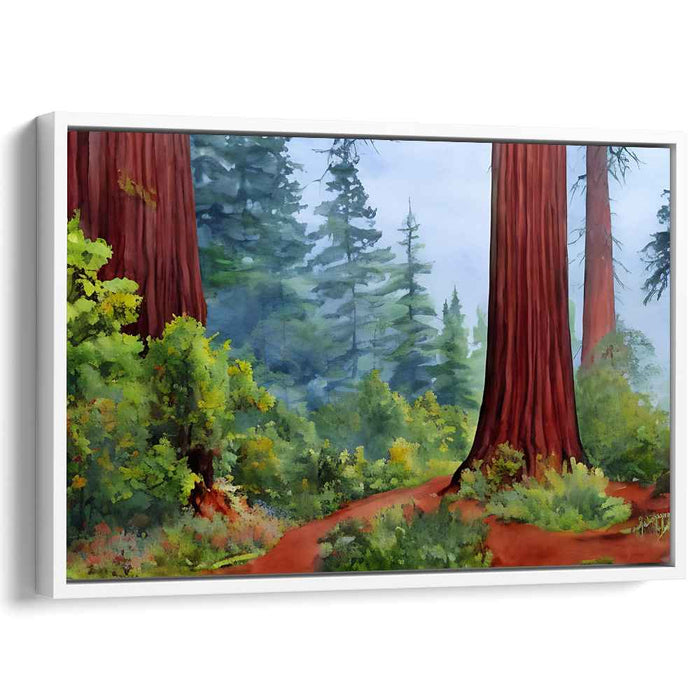 Zen Woods Essence: A Tranquil Forest Landscape Canvas Art