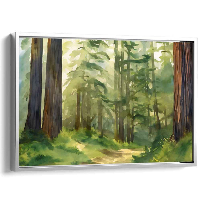 Ripple Illusion: Luminous Watercolor Landscape Canvas Art