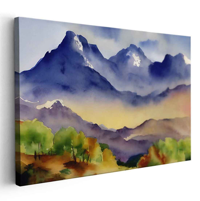 Calm Reflections: Tranquil Watercolor Landscape Art Print