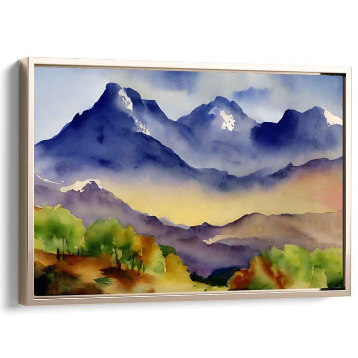 Calm Reflections: Tranquil Watercolor Landscape Art Print