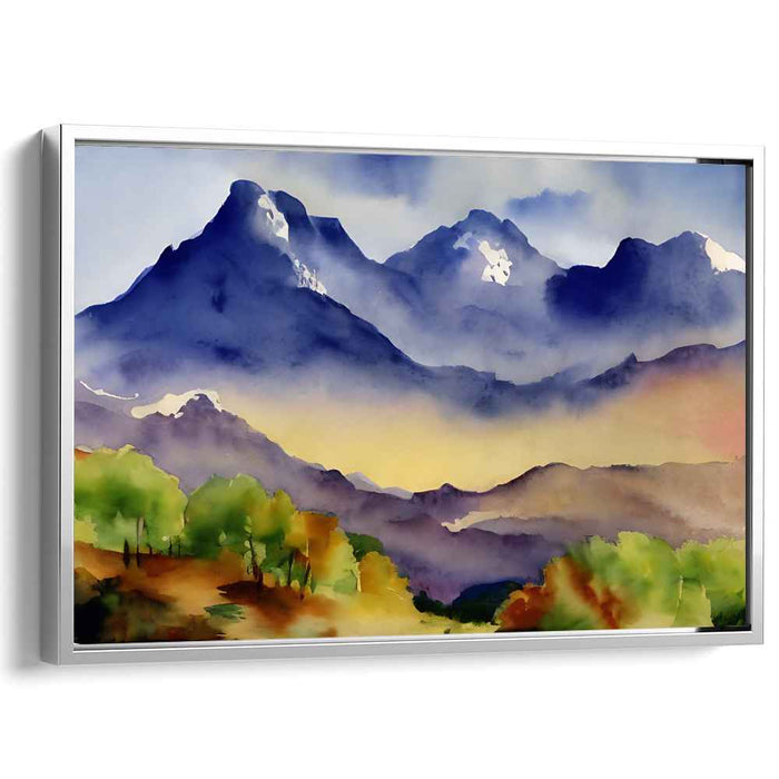 Calm Reflections: Tranquil Watercolor Landscape Art Print