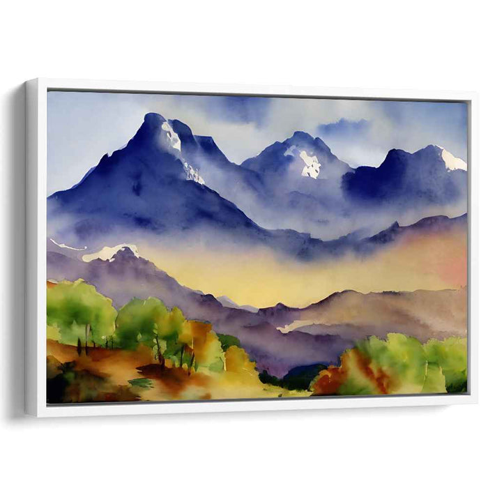 Calm Reflections: Tranquil Watercolor Landscape Art Print