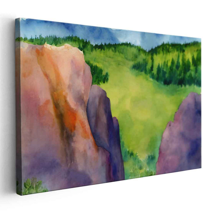 Watercolor Rocky Mountains #116