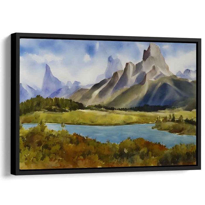 Watercolor Rocky Mountains #123