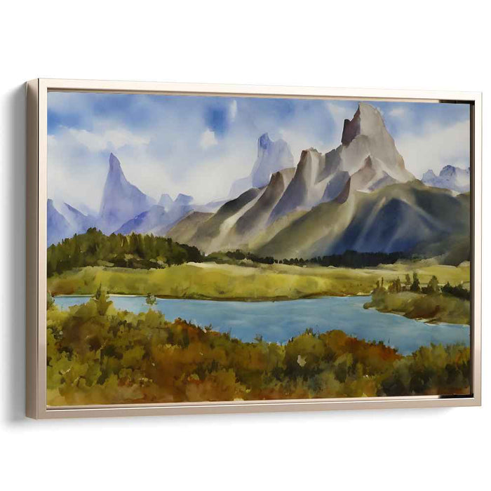 Watercolor Rocky Mountains #123