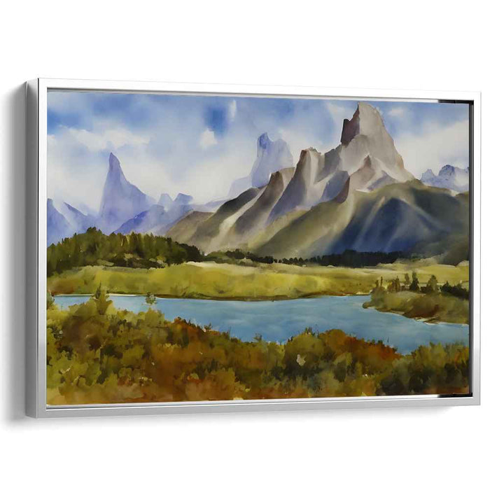 Watercolor Rocky Mountains #123