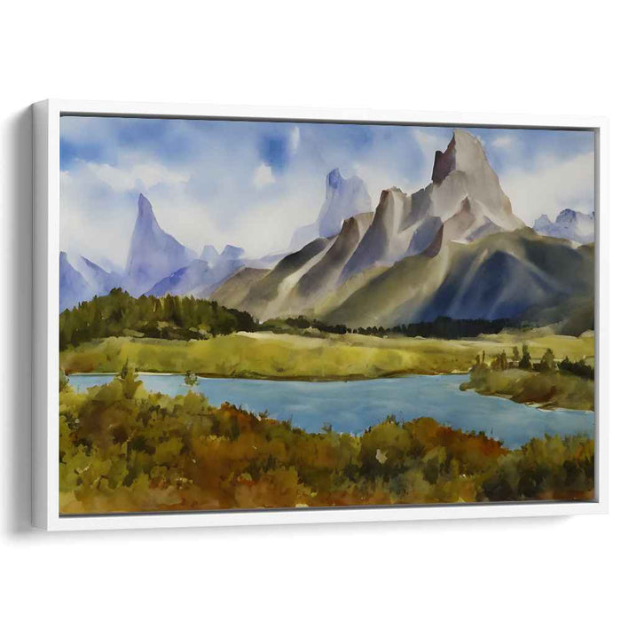 Watercolor Rocky Mountains #123