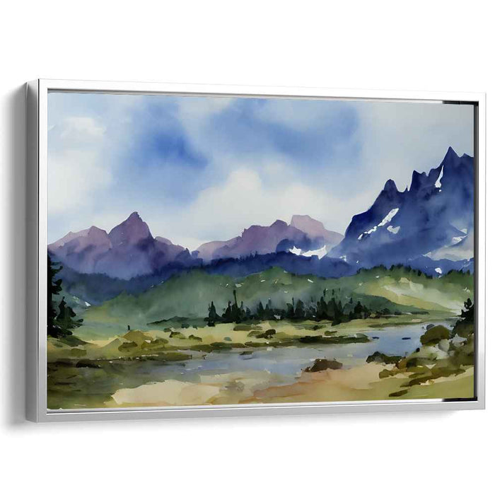 Watercolor Rocky Mountains #129