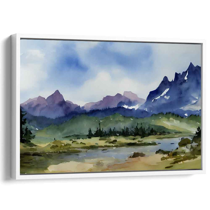Watercolor Rocky Mountains #129