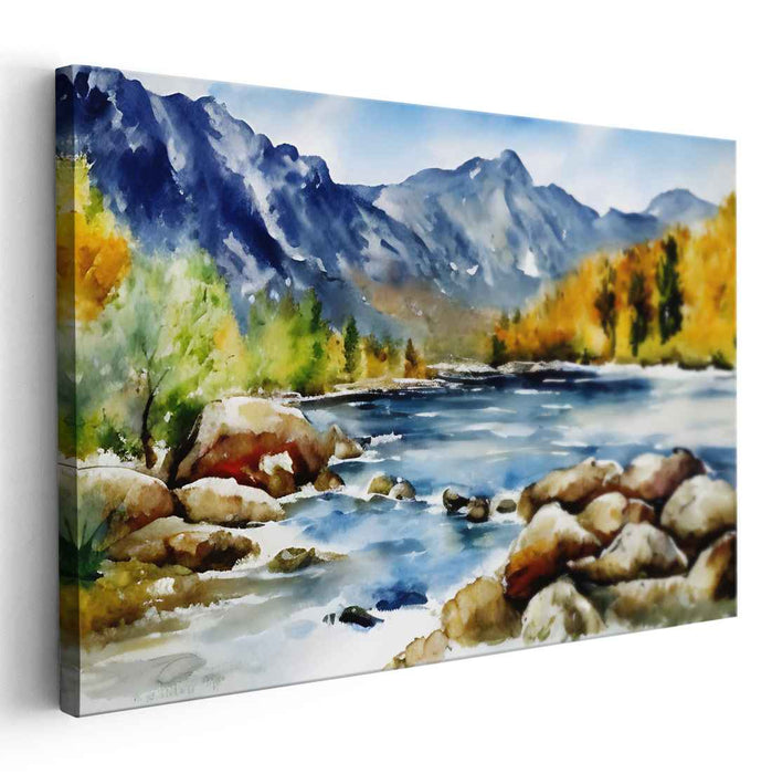 Watercolor Rocky Mountains #130