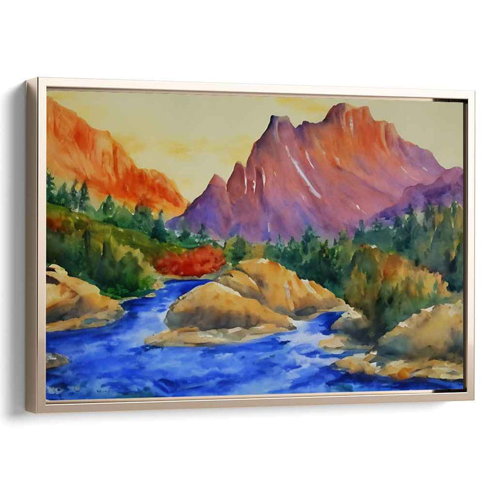 Watercolor Rocky Mountains #131