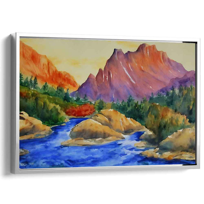 Watercolor Rocky Mountains #131